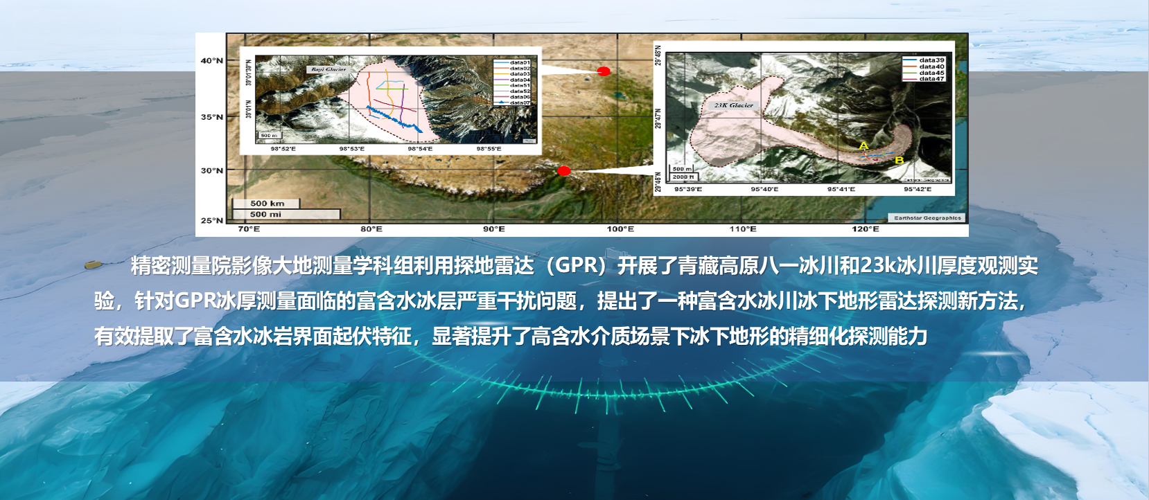 kdpay钱包官网在富含水冰川冰下地形雷达探测研究方面取得新进展